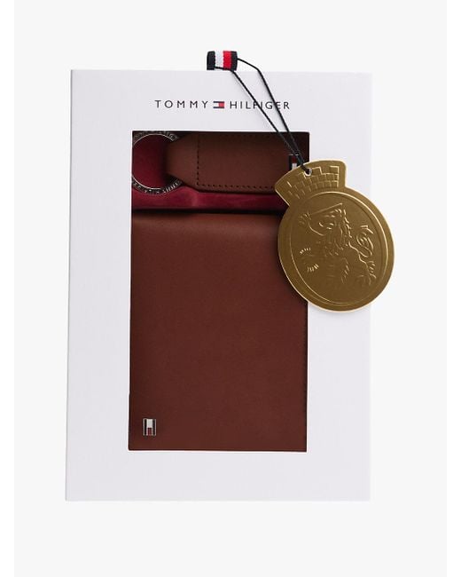 Tommy Hilfiger Multicolor Leather Wallet And Key Fob Gift Box for men