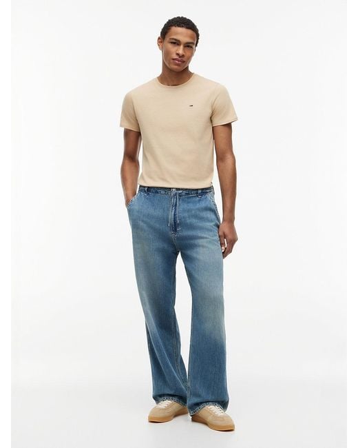 Tommy Hilfiger Blue Theo Faded Loose Jeans With Linen for men