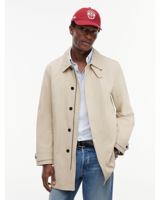 Tommy Hilfiger Blue New York Label Relaxed Crepe Car Coat for men