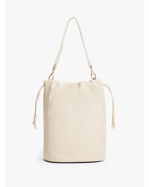 Tommy Hilfiger White Th Soft Beach Bucket Bag