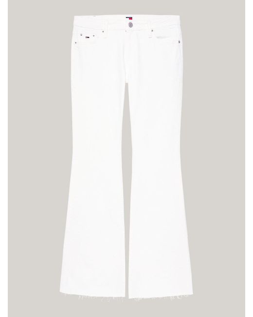 Tommy Hilfiger Sophie Low Rise Straight Flared White Jeans