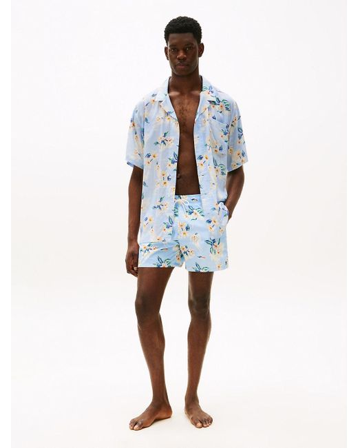 Camicia Stile Bowling Con Stampa di Tommy Hilfiger in Blue da Uomo