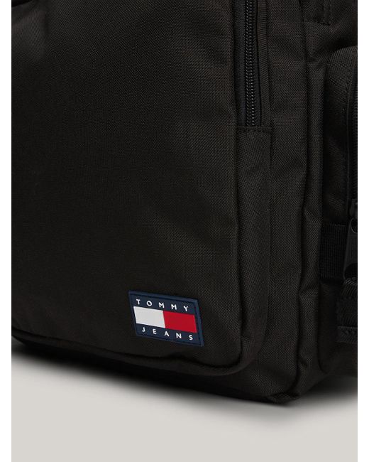 Tommy Hilfiger Black Zip Pocket Backpack for men