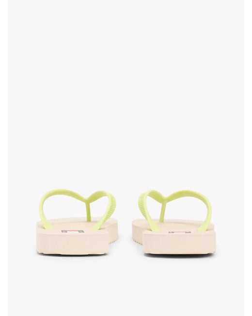 Tommy Hilfiger Multicolor Fine Cleat Embossed Logo Flip-Flops
