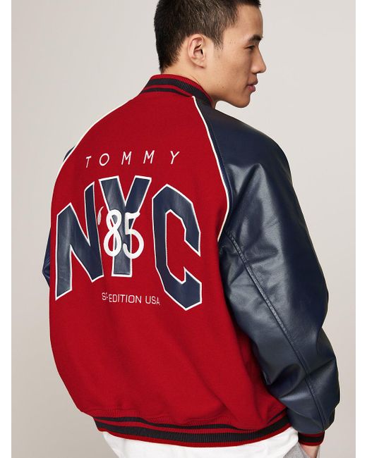 Veste Universitaire Tj X Game Day À Logo Tommy Hilfiger pour homme en coloris Red