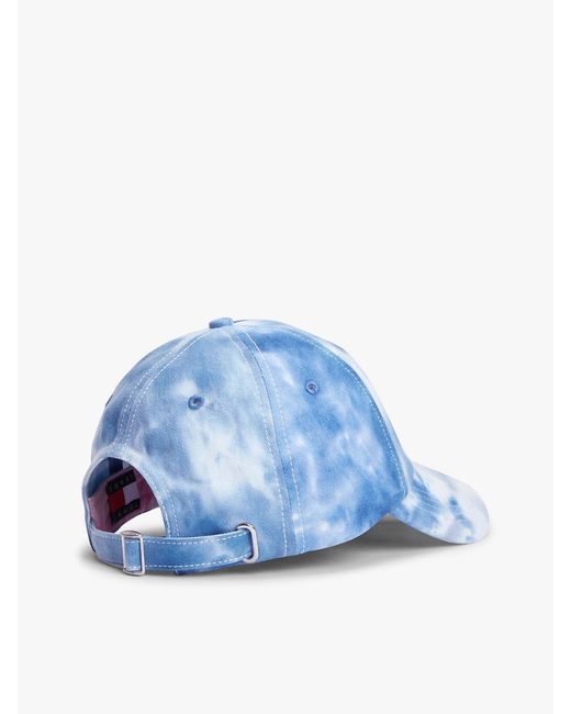 Tommy Hilfiger Blue Tie-Dye Logo Embroidery Baseball Cap