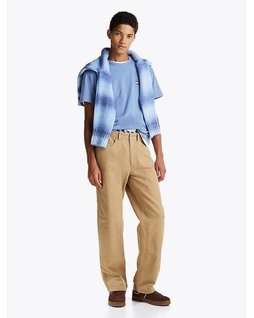 Tommy Hilfiger T-Shirt Met Ronde Hals En Tommy-Badge in het Blue voor heren