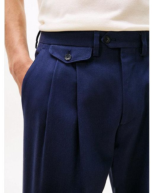 Tommy Hilfiger Pantalon Met Persvouwen in het Blue voor heren