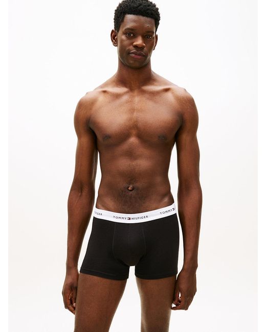 Tommy Hilfiger Blue 7-Pack Signature Logo Waistband Trunks for men