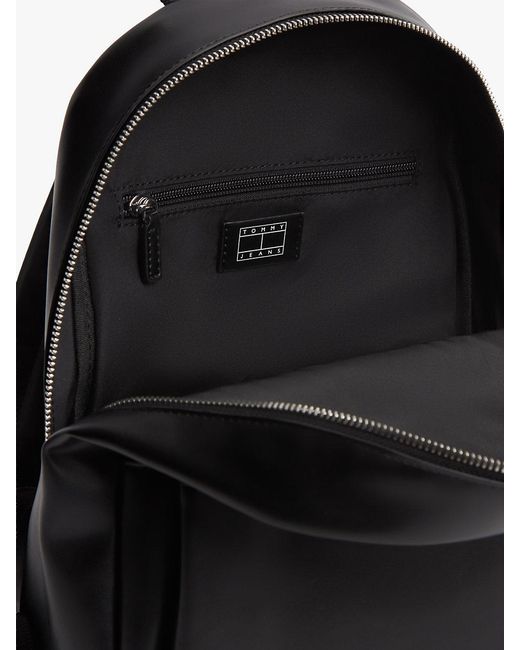 Tommy Hilfiger Black Logo Charm Dome Backpack