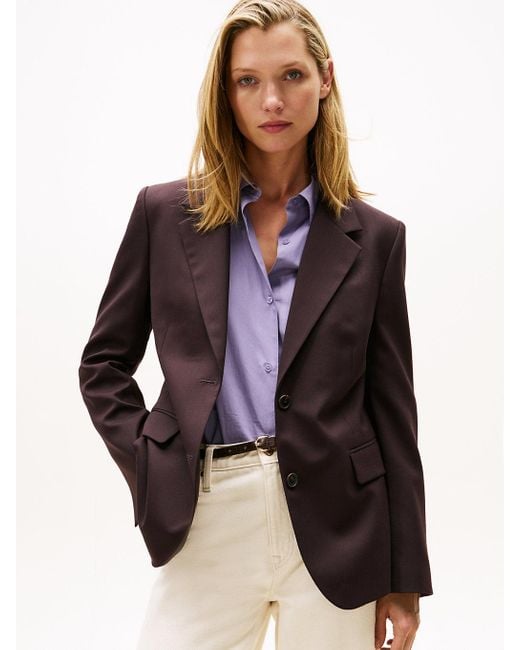 Blazer Timeless Regular Fit di Tommy Hilfiger in Brown