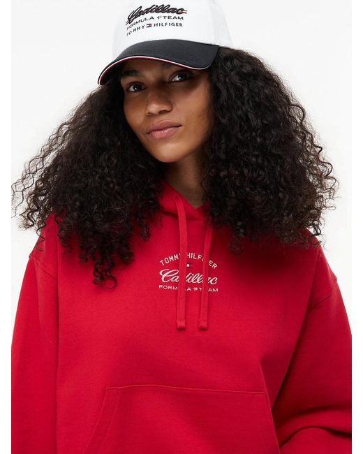 Tommy Hilfiger Red Th X Cadillac Formula 1 Team Logo Hoody