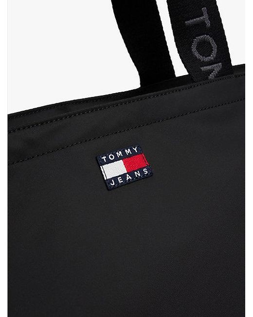 Tommy Hilfiger Black Essential Tote-Bag Mit Logomuster