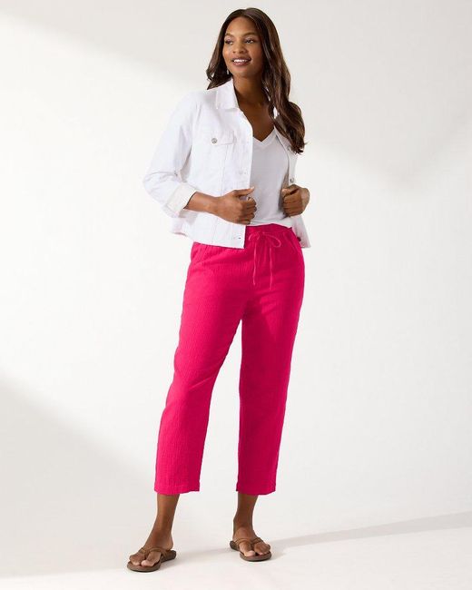 Tommy Bahama Island Gauzetm Easy Pants in Pink | Lyst