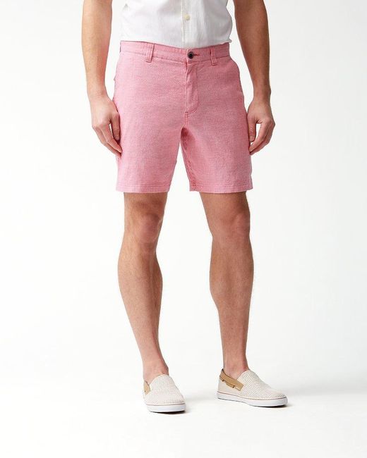 Tommy Bahama Beach Linen 6-inch Shorts in Pink for Men - Lyst