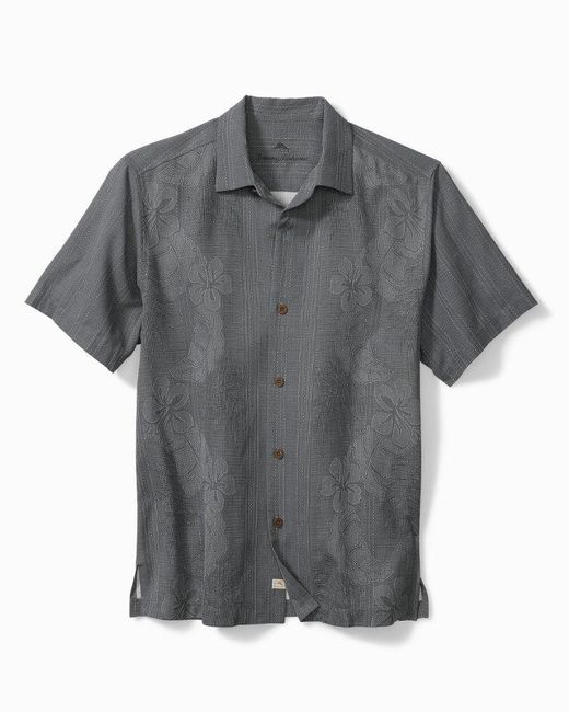 Tommy Bahama Bali Border Silk Camp Shirt in Gray for Men Lyst
