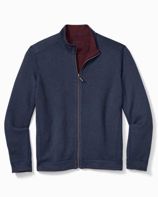Tommy Bahama Cotton Big & Tall Flipshore Full-zip Reversible Jacket for ...