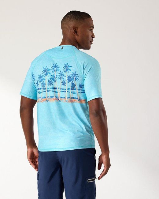 Tommy Bahama Palm Shores Islandzone® Crewneck T-shirt in Blue for Men | Lyst