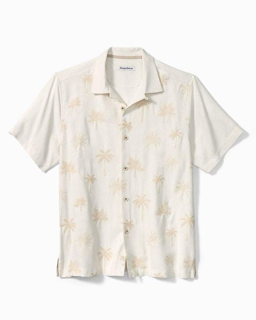 Tommy Bahama Sandy Palms Embroidered Silk Camp Shirt in White for Men ...