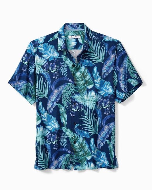 Tommy Bahama Summer Street Fronds Silk Camp Shirt in Blue for Men Lyst