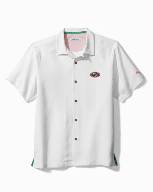 Tommy Bahama Nfl Tropical Tailgate Silk Camp Shirt in ny_giants (White