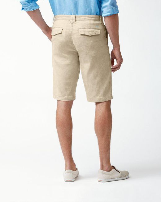 Tommy Bahama Beach Linen 12-inch Shorts in Stone Khaki (Natural) for ...