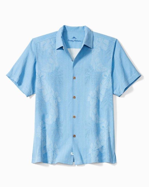 Tommy Bahama Bali Border Silk Camp Shirt in Blue for Men - Save 13% | Lyst