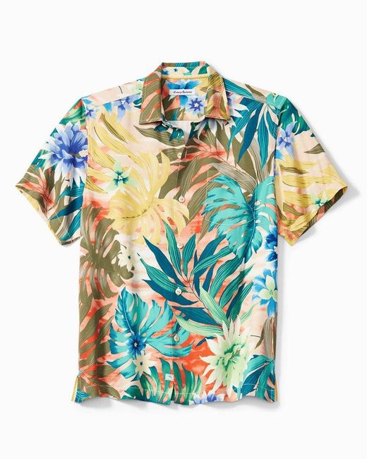 Tommy Bahama Big & Tall Garden Of Hope And Courage Silk Camp Shirt in ...