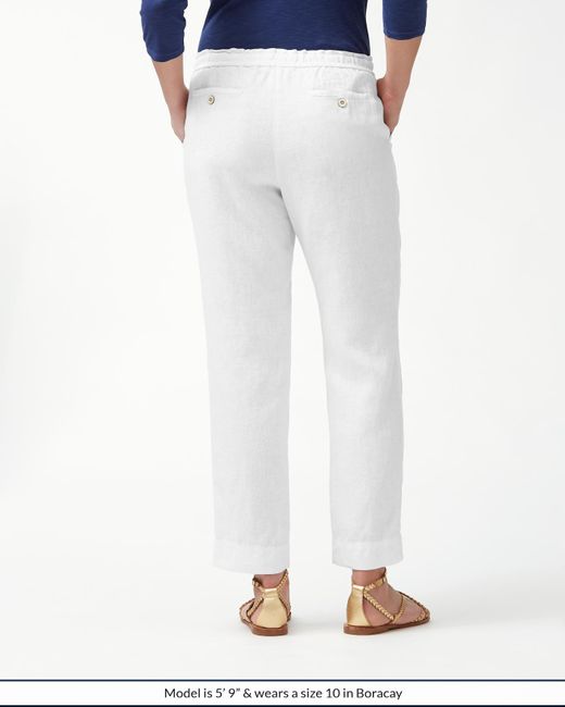 tommy bahama white linen pants