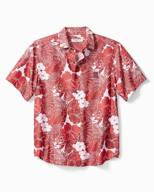 Tommy Bahama Silk Mlb® Coconut Point Playa Flora Camp Shirt in st_louis ...