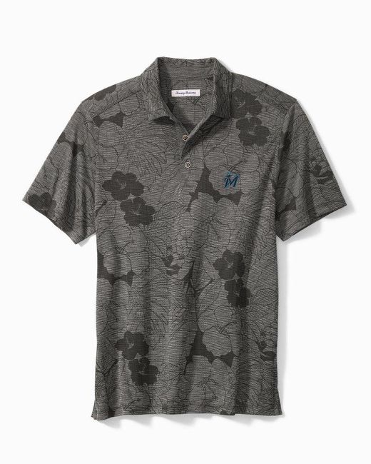 Tommy Bahama Synthetic Mlb® Miramar Blooms Polo in Gray for Men - Lyst
