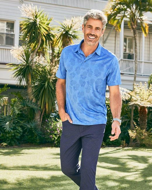 Tommy Bahama Synthetic Pineapple Palm Coast Islandzone® Polo in Blue for Men | Lyst
