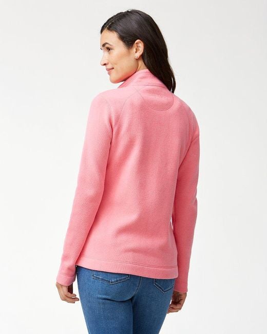 Tommy Bahama Cotton Aruba Full-zip Sweatshirt in Soft Flamingo (Pink ...