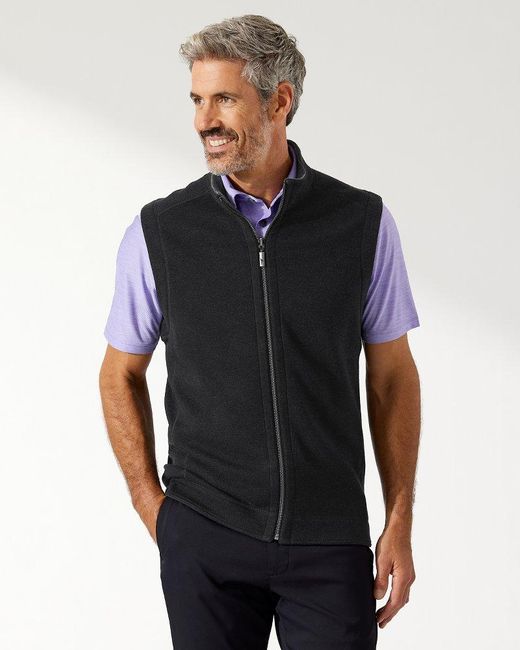 Tommy Bahama Cotton Flipshore Fullzip Reversible Vest in Blue for Men