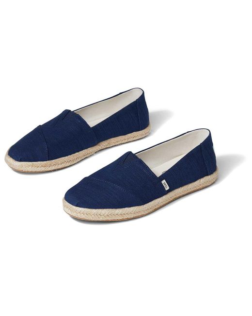 TOMS Cotton Alpargata Rope Espadrille in Navy (Blue) - Lyst