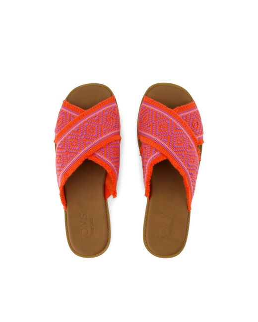 TOMS Red Mae Crossover Sandal