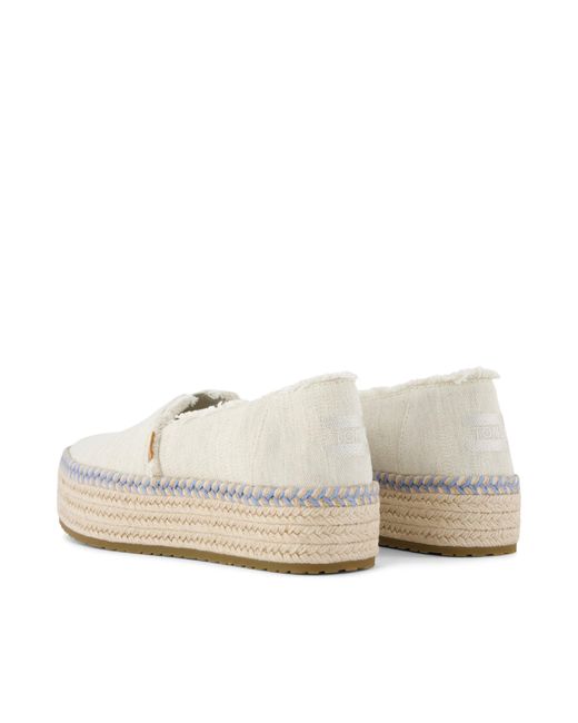 TOMS White Valencia Platform Espadrille