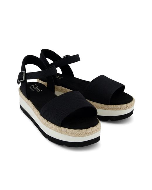 TOMS Black Ronan Platform Sandal