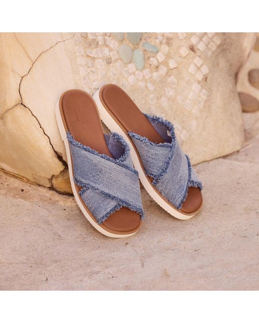 TOMS Blue Mae Crossover Sandal