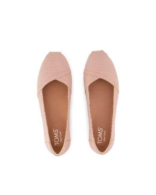 TOMS Pink Alpargata Ballet Flat