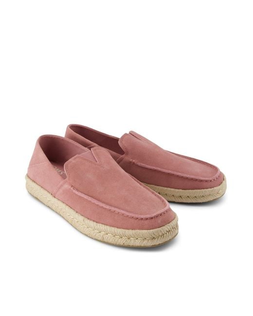TOMS Pink Alonso Loafer Espadrille for men