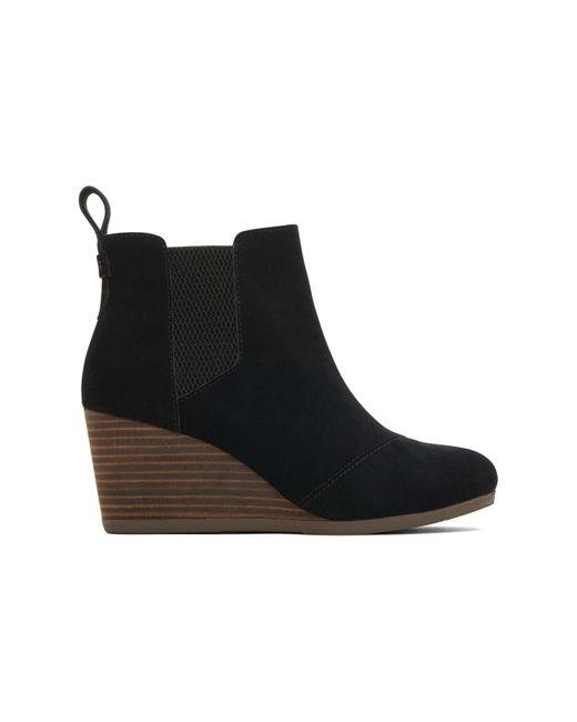 TOMS Suede Kayley Boot in Black | Lyst
