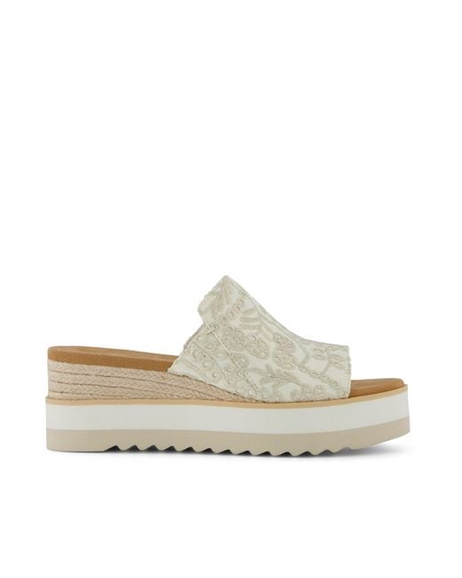TOMS White Diana Mule Wedge Sandal