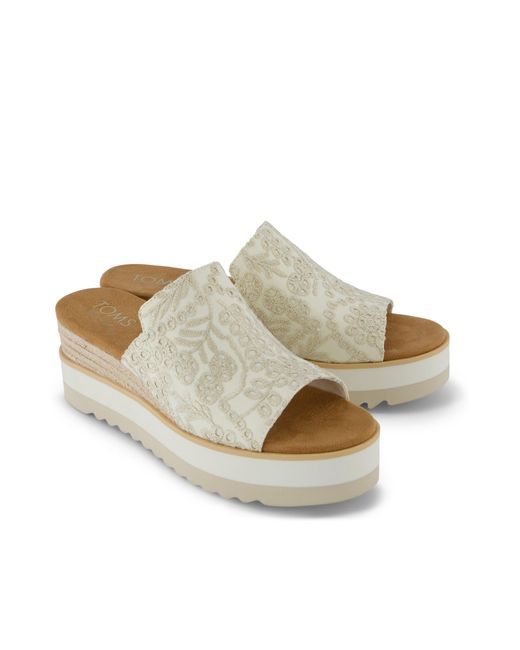 TOMS White Diana Mule Wedge Sandal