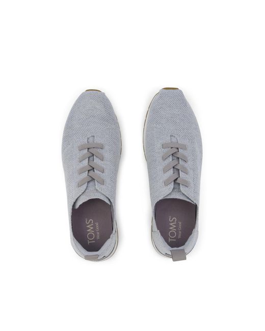 TOMS Gray Resident Plus Lace-Up Trainer for men