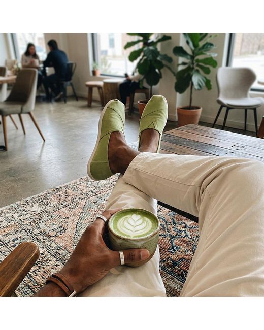 TOMS Green Matcha Alpargata for men
