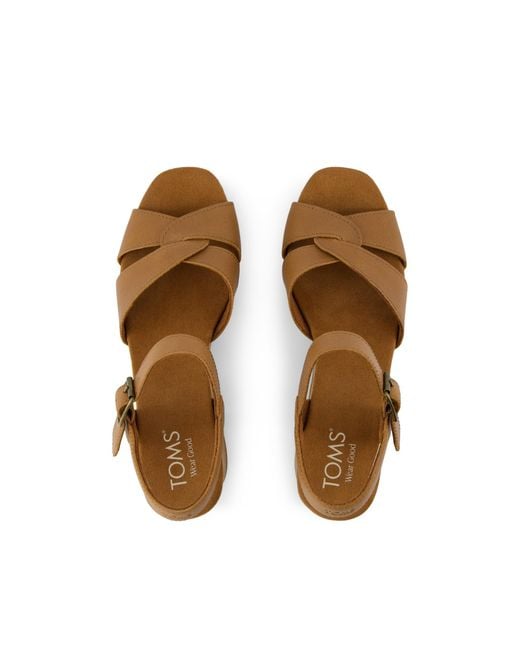 TOMS Brown Isla Heeled Sandal