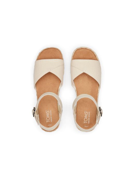 TOMS Natural Abby Flatform Espadrille Sandal