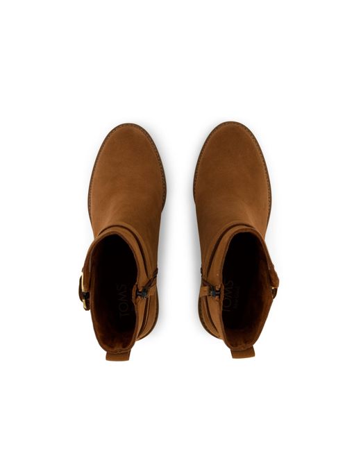 TOMS Brown Hailey Buckle Boots