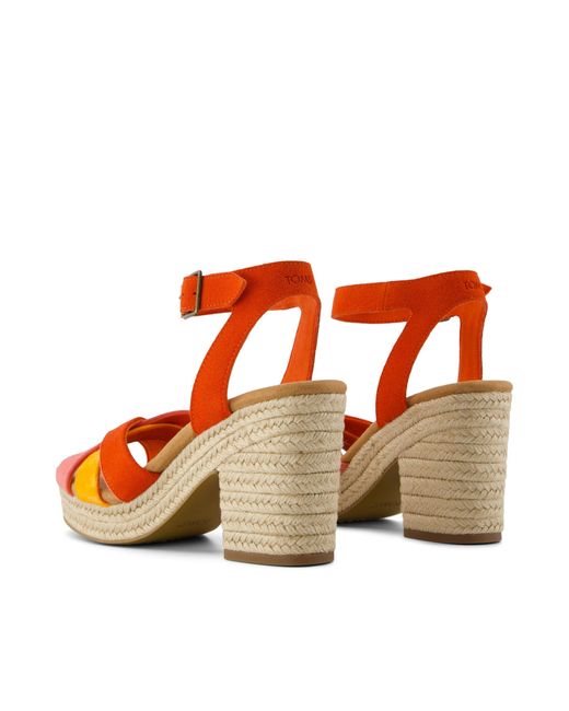 TOMS Brown Majorca Strappy Heeled Sandal